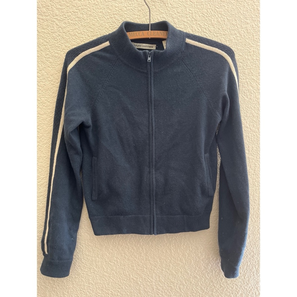Autumn Cashmere Full Zip Navy Cardigan Women’s Size XS
